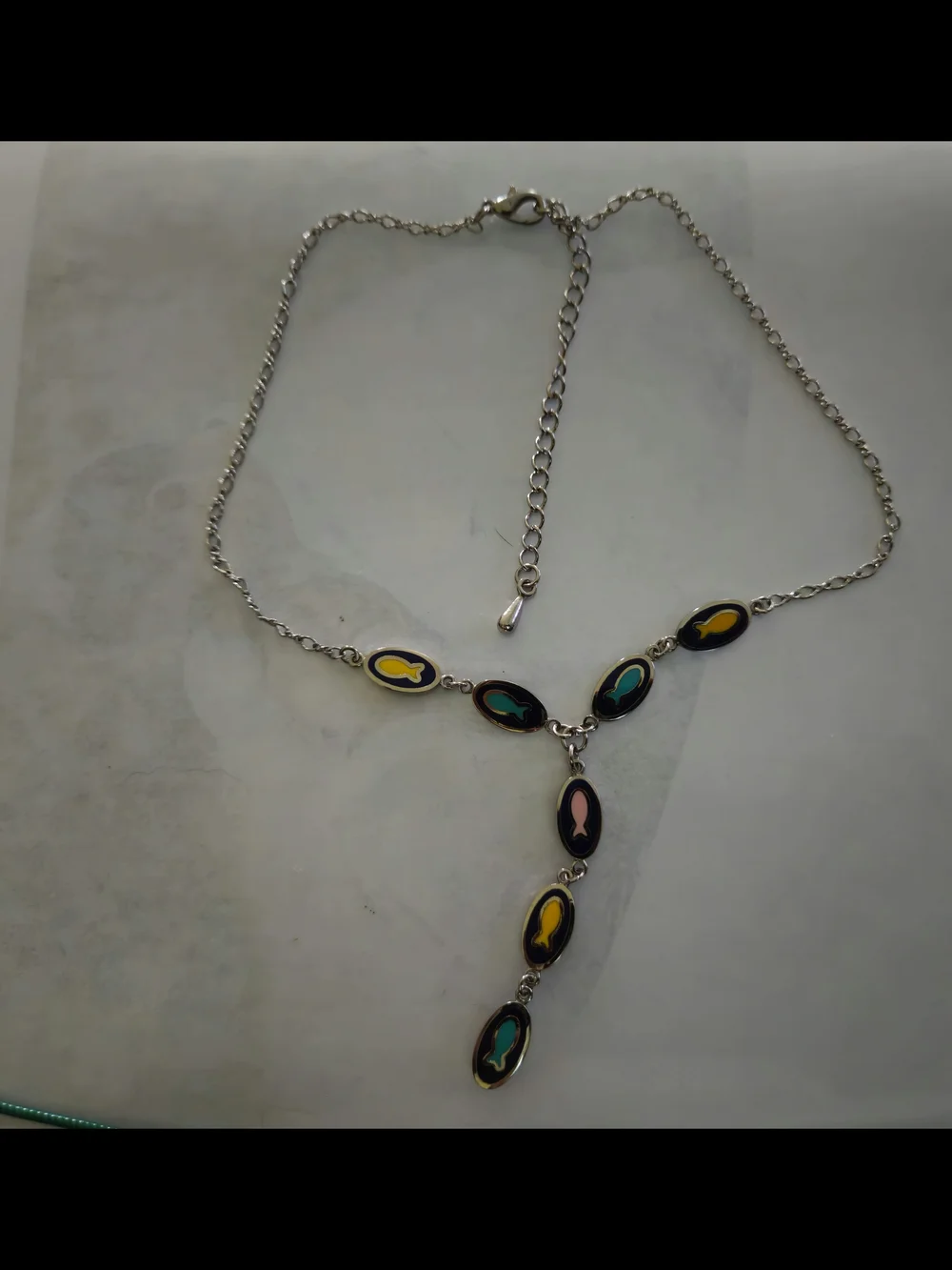 Stylish Multi-Color Drop Pendant Necklace - Women Jewelry